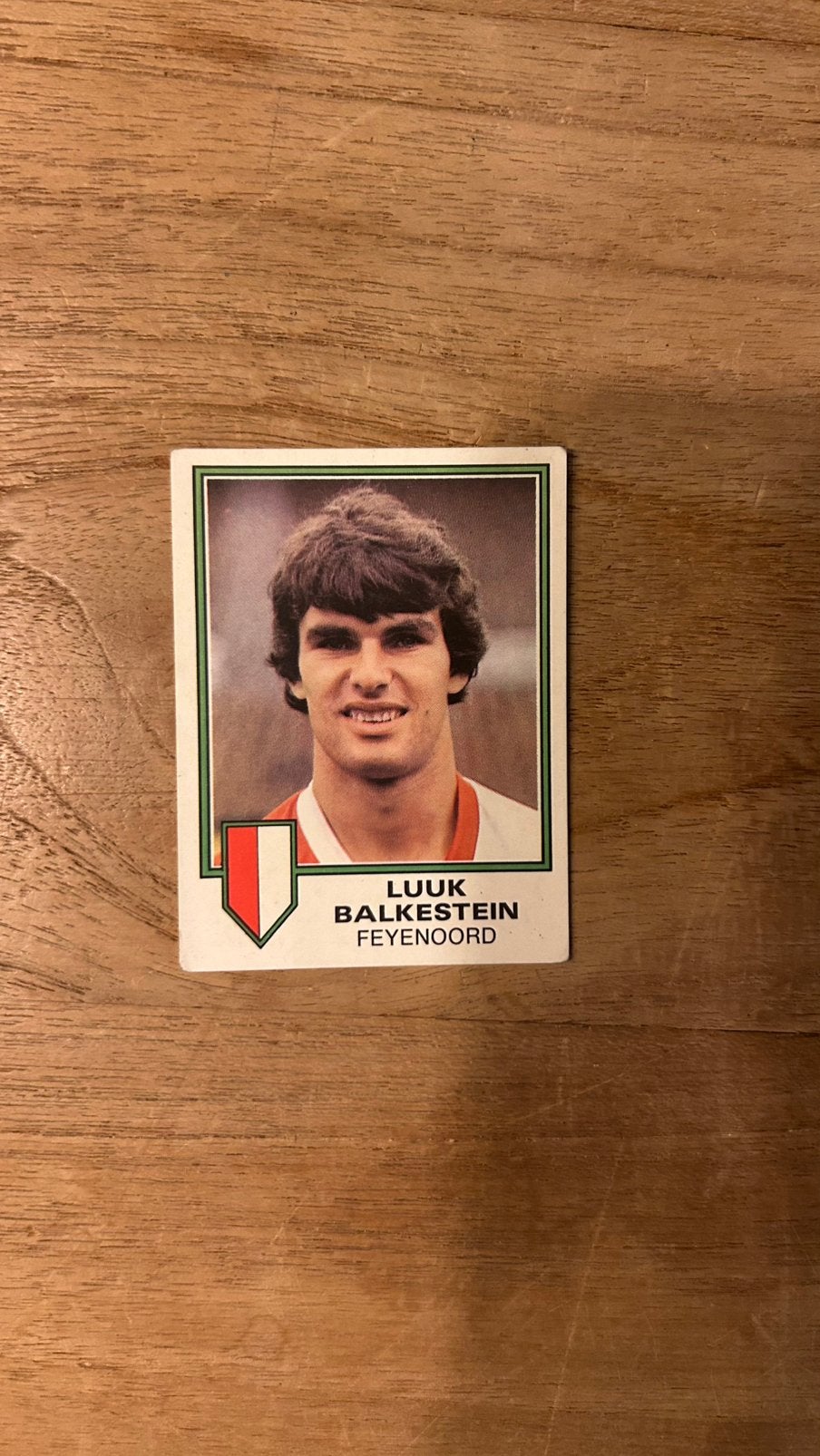 Panini Voetbal 81 plaatje Luuk Balkestein Feyenoord, Verzenden, Zo goed als nieuw, Sticker