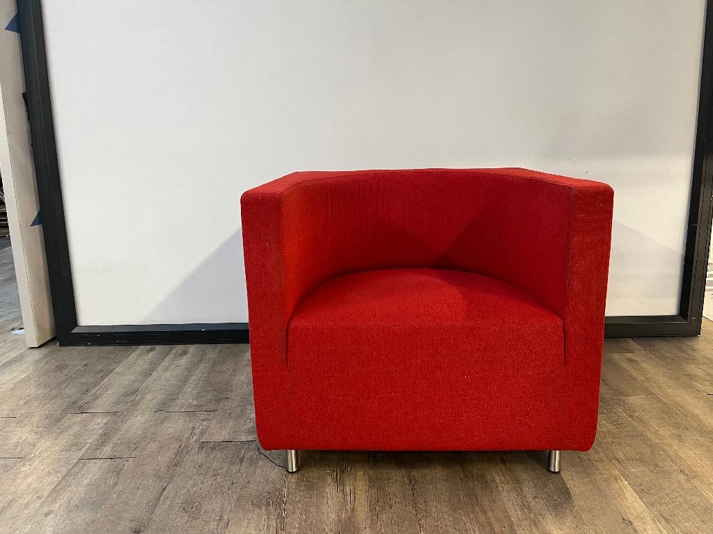 Arco fauteuil – Licht rood, Gebruikt, 75 tot 100 cm, Ophalen of Verzenden, Stof