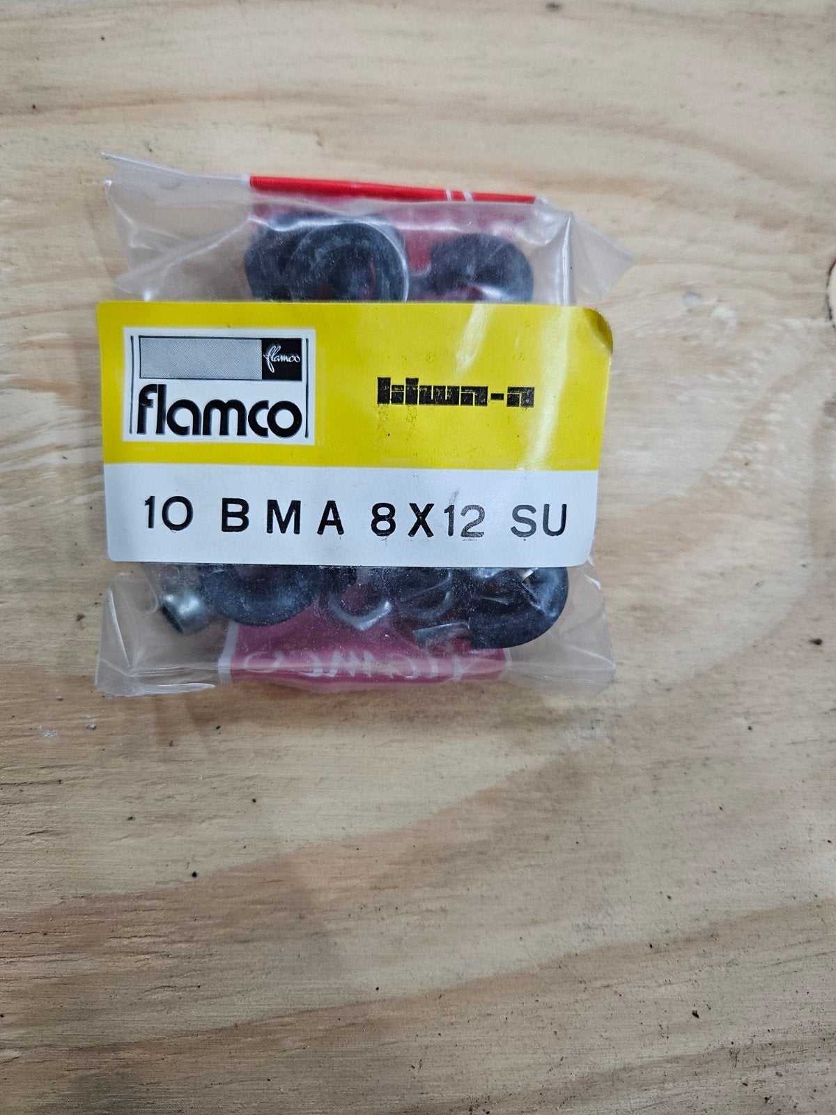 Flamco BMA 8x12 SU Beugelschroeven met rubber, Ophalen of Verzenden, Nieuw, Minder dan 50 mm, Schroeven