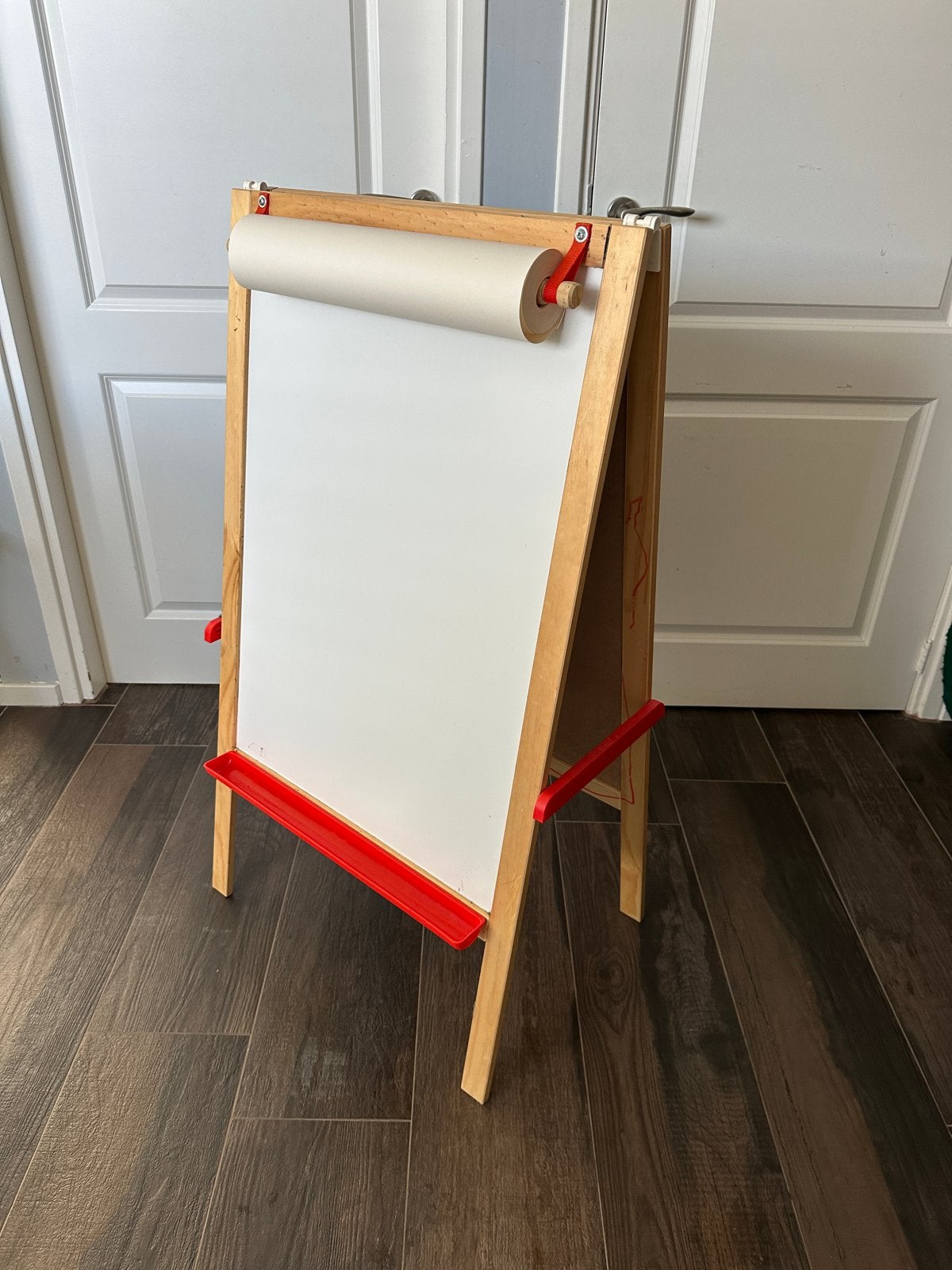 Houten kinder ezel met krijtbord en whiteboard, Ophalen, Gebruikt, Jongen of Meisje