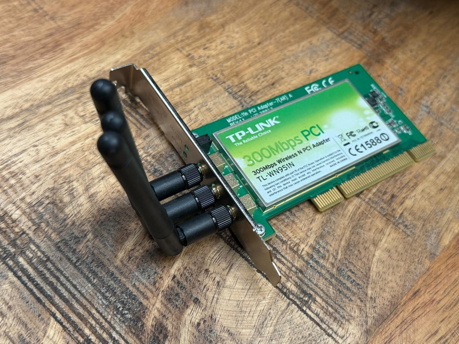 TP-Link TL-WN951N 300Mbps Wireless N PCI Adapter, Computers en Software, Netwerkkaarten, Ophalen of Verzenden, Zo goed als nieuw