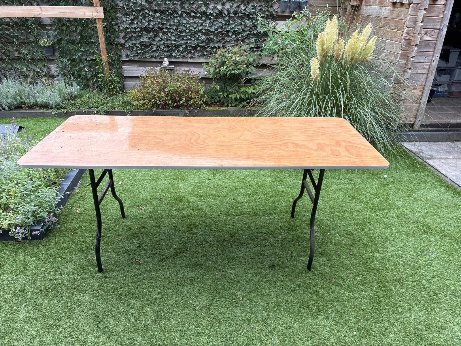 Praktische opklapbare tafel voor diverse gelegenheden, Ophalen, Gebruikt, 50 tot 100 cm, 150 tot 200 cm