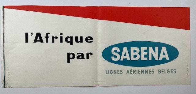 poster SABENA l'Afrique jaren 1950-1960