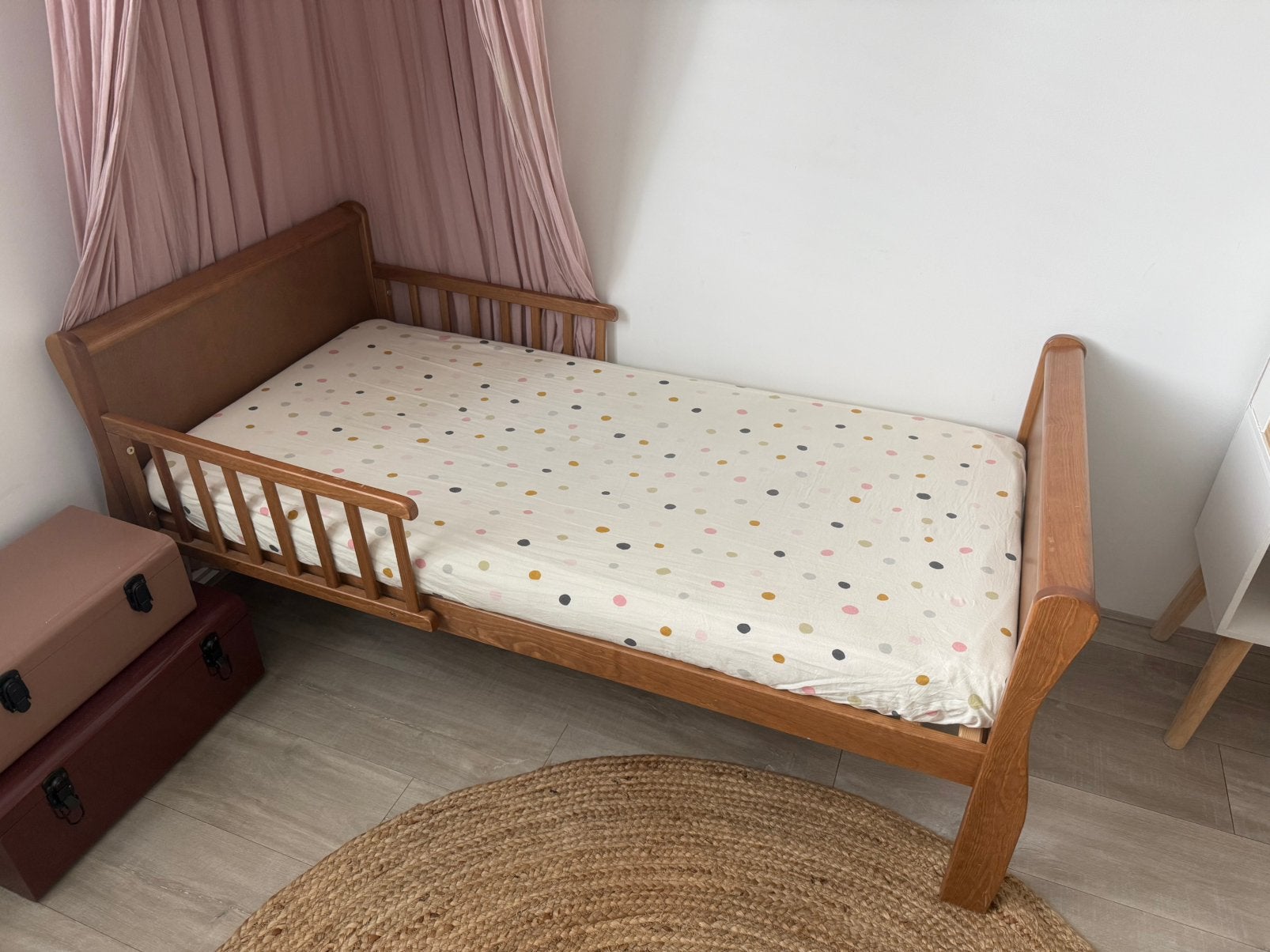 Woodies peuterbed, Ophalen, Gebruikt, 70 tot 85 cm, 140 tot 160 cm