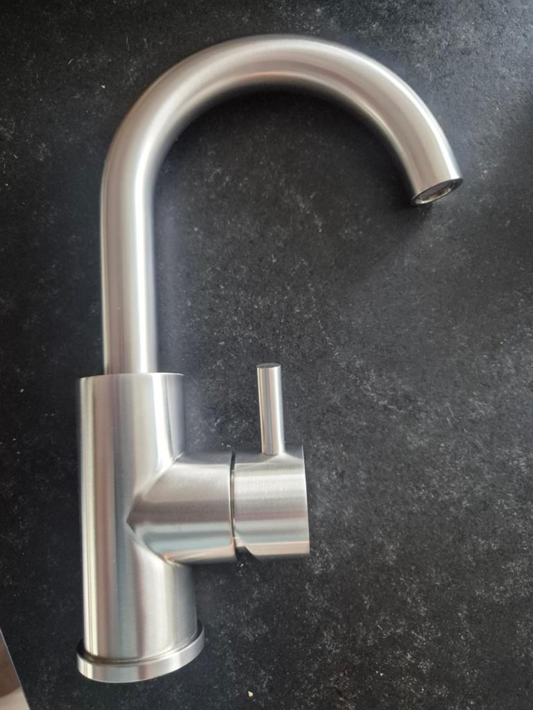 Saniclear Matrix wastafelkraan - Nieuw in doos, Doe-het-zelf en Verbouw, Sanitair, Ophalen, Nieuw, Rvs, Kraan