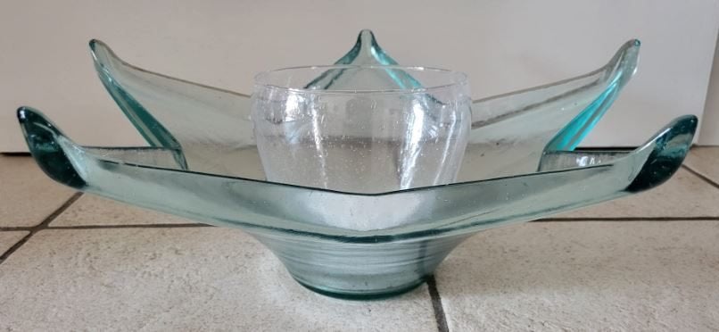 Vaas glas, Ster vorm, Gebruikt, Overige kleuren, Ophalen of Verzenden, Glas