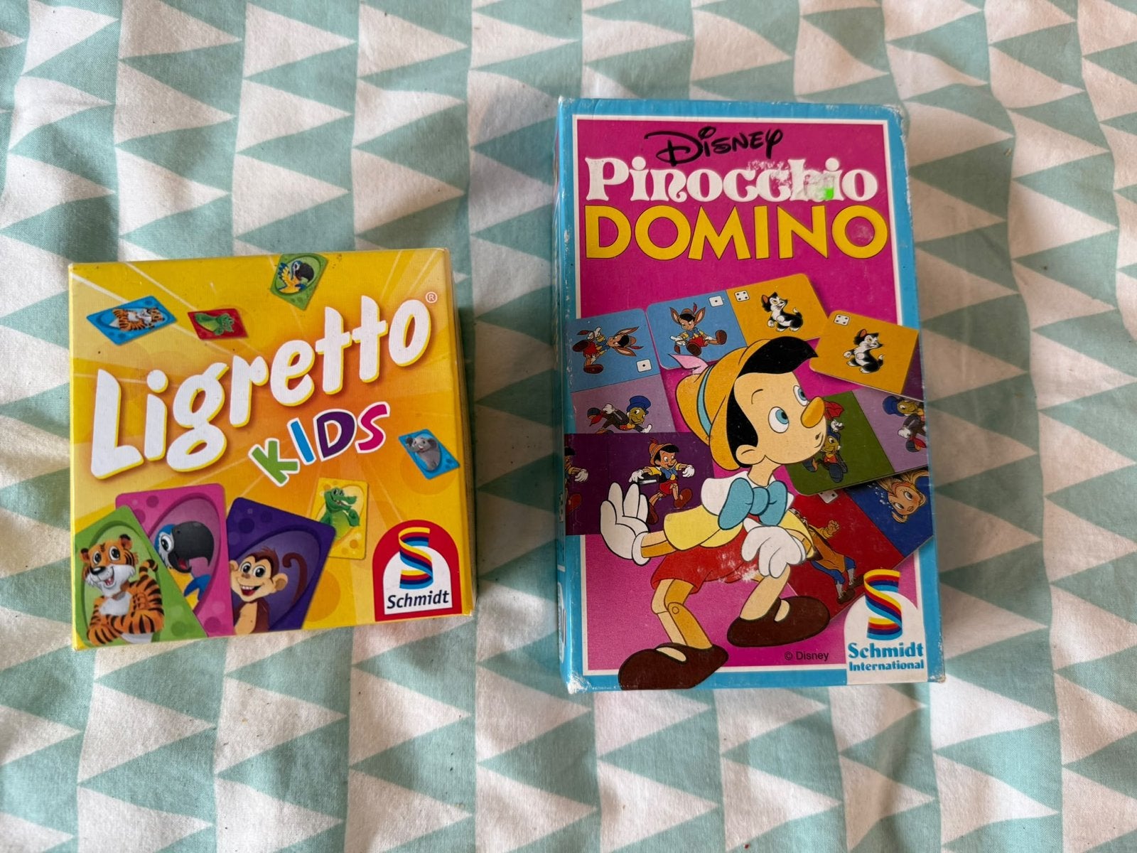 Diverse Kinderspellen: Ligretto Kids, Pinocchio Domino & Mee, Ophalen of Verzenden, Gebruikt, Puzzelen