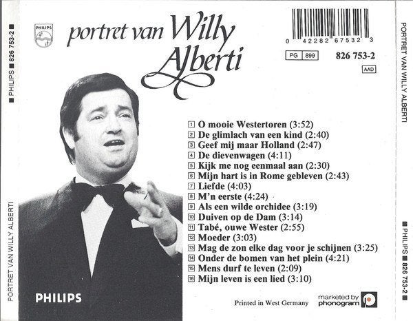 cd Willy Alberti ‎– Portret Van, Ophalen of Verzenden, Zo goed als nieuw, Levenslied of Smartlap