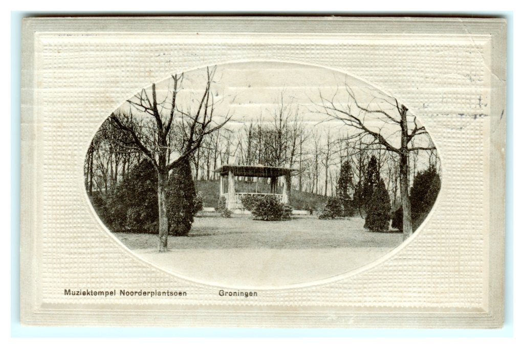Groningen, Muziektempel Noorderplantsoen, Ophalen of Verzenden, Voor 1920, Gelopen, Groningen