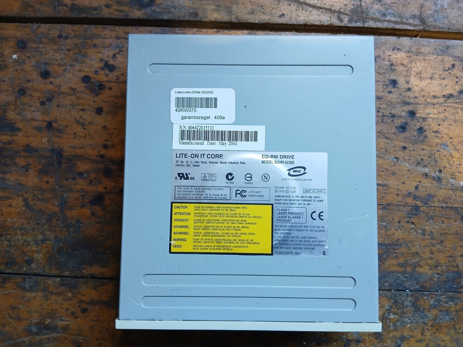 Lite-On IT Corp. CD-RW Drive SOHR-5238S, Intern, Windows, Cd, Lite-On IT Corp.