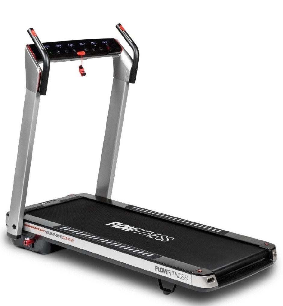 Flow Fitness Runner DTM400i Loopband - Opklapbaar, Sport en Fitness, Fitnessapparatuur, Ophalen, Zo goed als nieuw, Metaal, Loopband