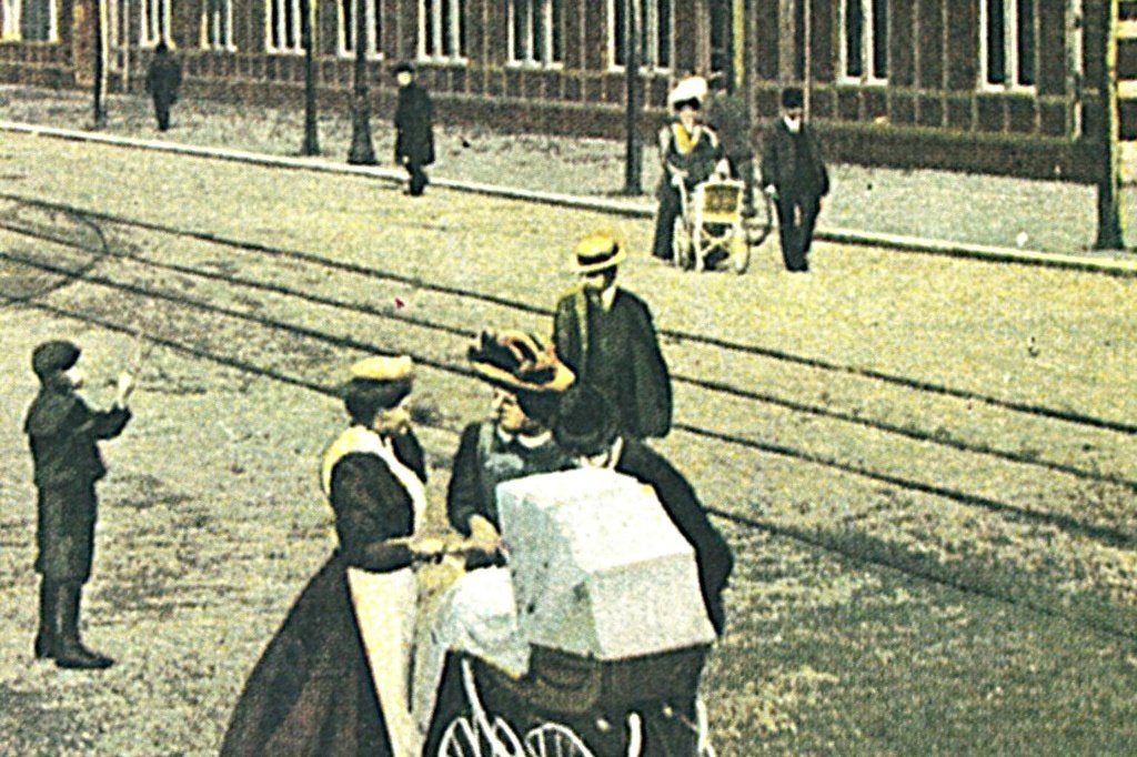 805600 Amsterdam Van Baerlestraat met IJsclub Onbeschreven, Verzamelen, Ophalen of Verzenden, Voor 1920, Ongelopen, Noord-Holland