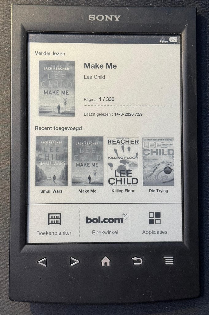 Sony E-reader PRS-T2N, Gebruikt, 6 inch of minder, Ophalen of Verzenden, 4 GB of minder