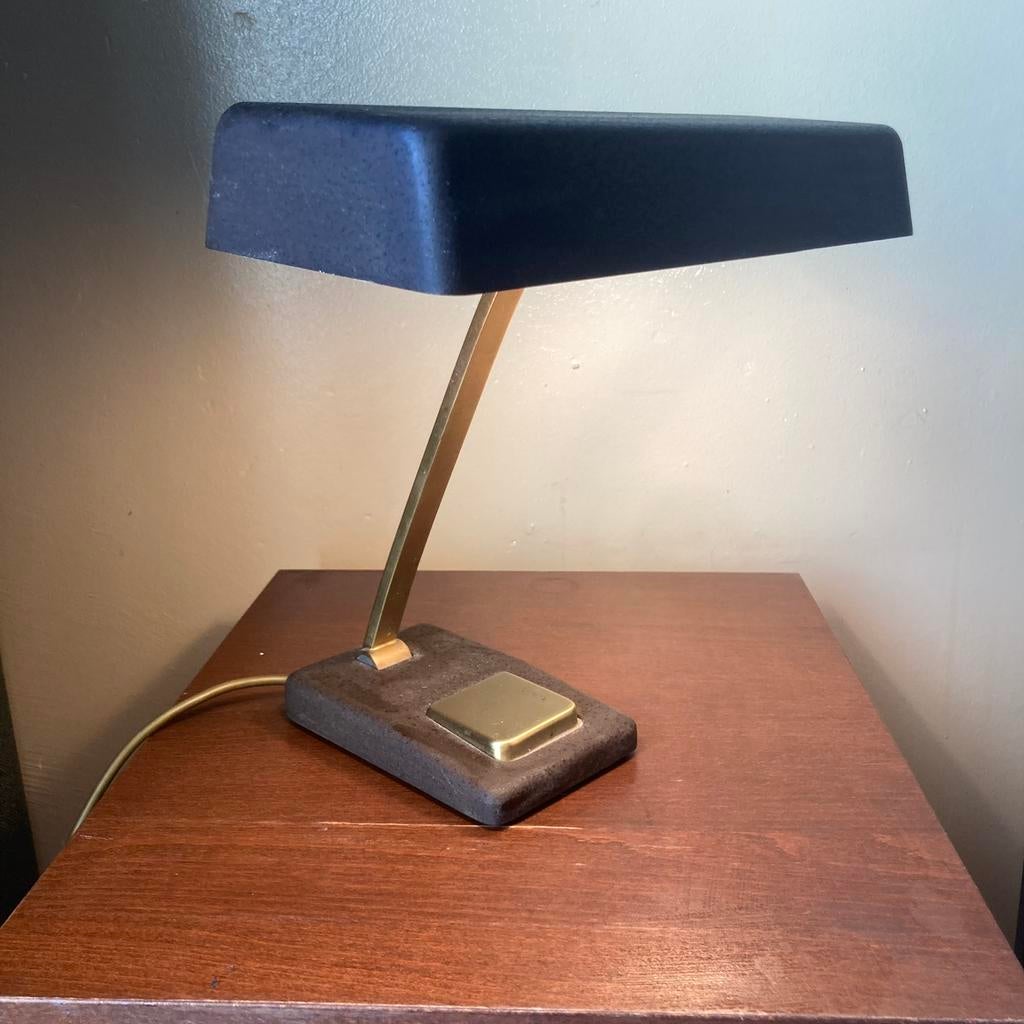 Egon Hillebrand bureaulamp uit de jaren 70, Huis en Inrichting, Lampen | Tafellampen, Gebruikt, Ophalen of Verzenden, Metaal, Minder dan 50 cm