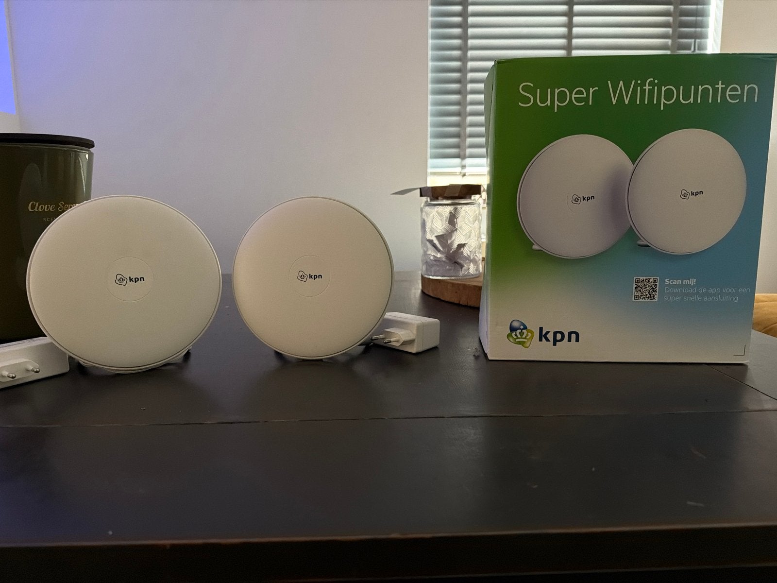 KPN SuperWifi punten - Set van 2 voor optimaal bereik, Computers en Software, WiFi-versterkers, Ophalen of Verzenden, Zo goed als nieuw