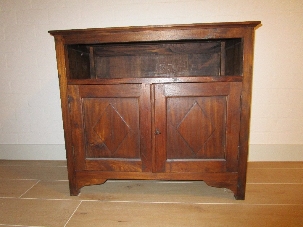 Mooi teakhouten TV kastje, Ophalen, Gebruikt, Teakhout, 50 tot 100 cm