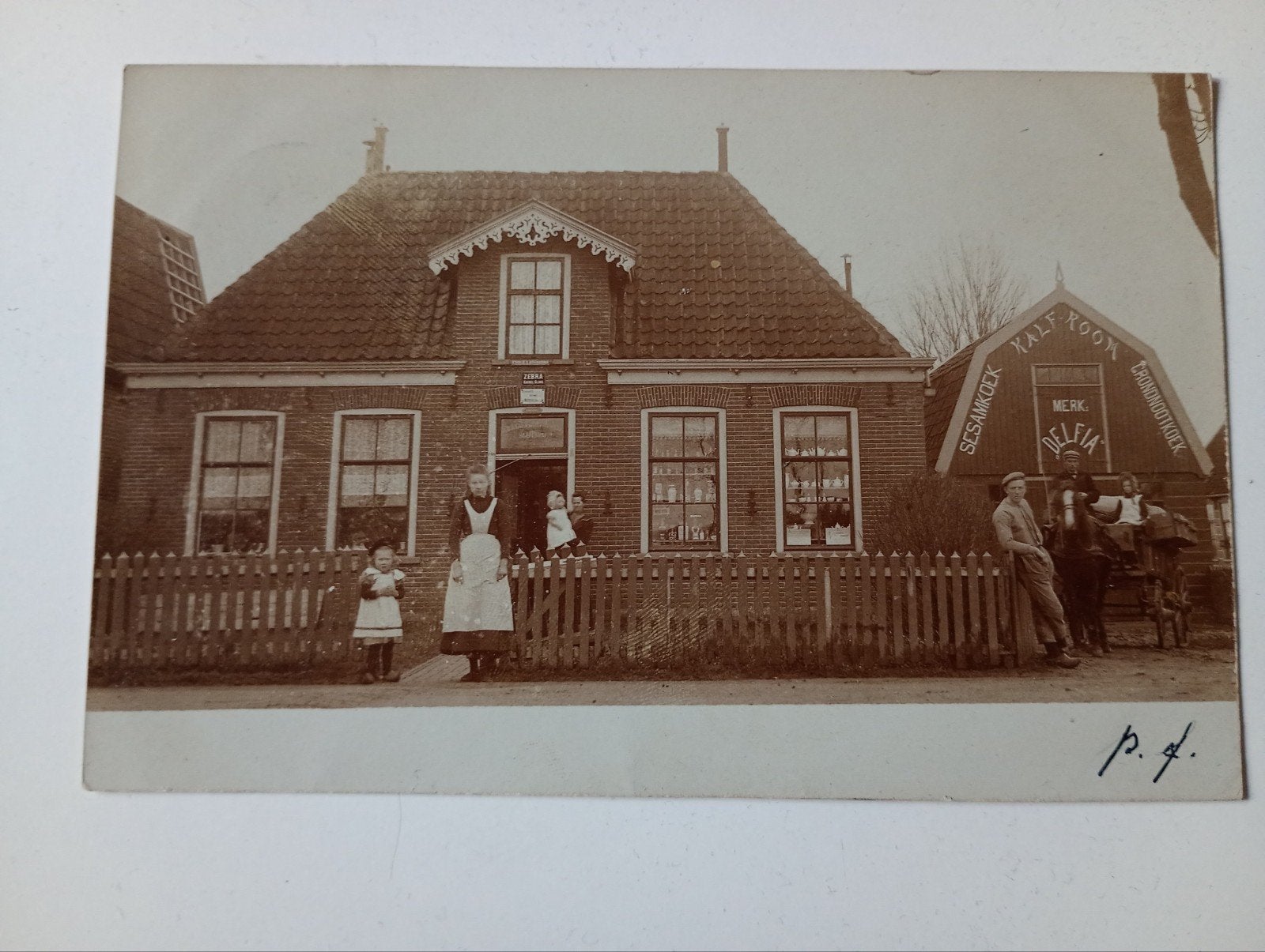 Fotokaart Stompetoren bij Alkmaar Winkel Bakkerij 1903, Ophalen of Verzenden, Voor 1920, Gelopen, Noord-Holland