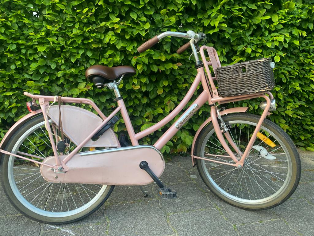 Roze popal fiets 22 inch, Ophalen, Terugtraprem, 22 inch, Gebruikt