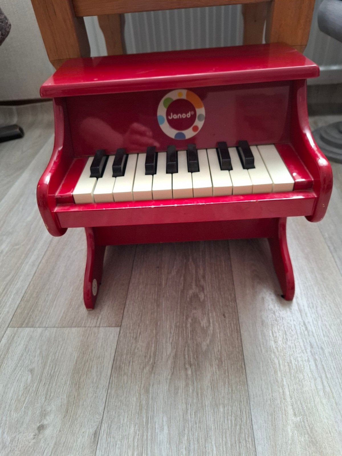 Janod Rood Houten Speelgoed Piano voor Kinderen, Ophalen of Verzenden, Gebruikt, Overige kleuren, Piano