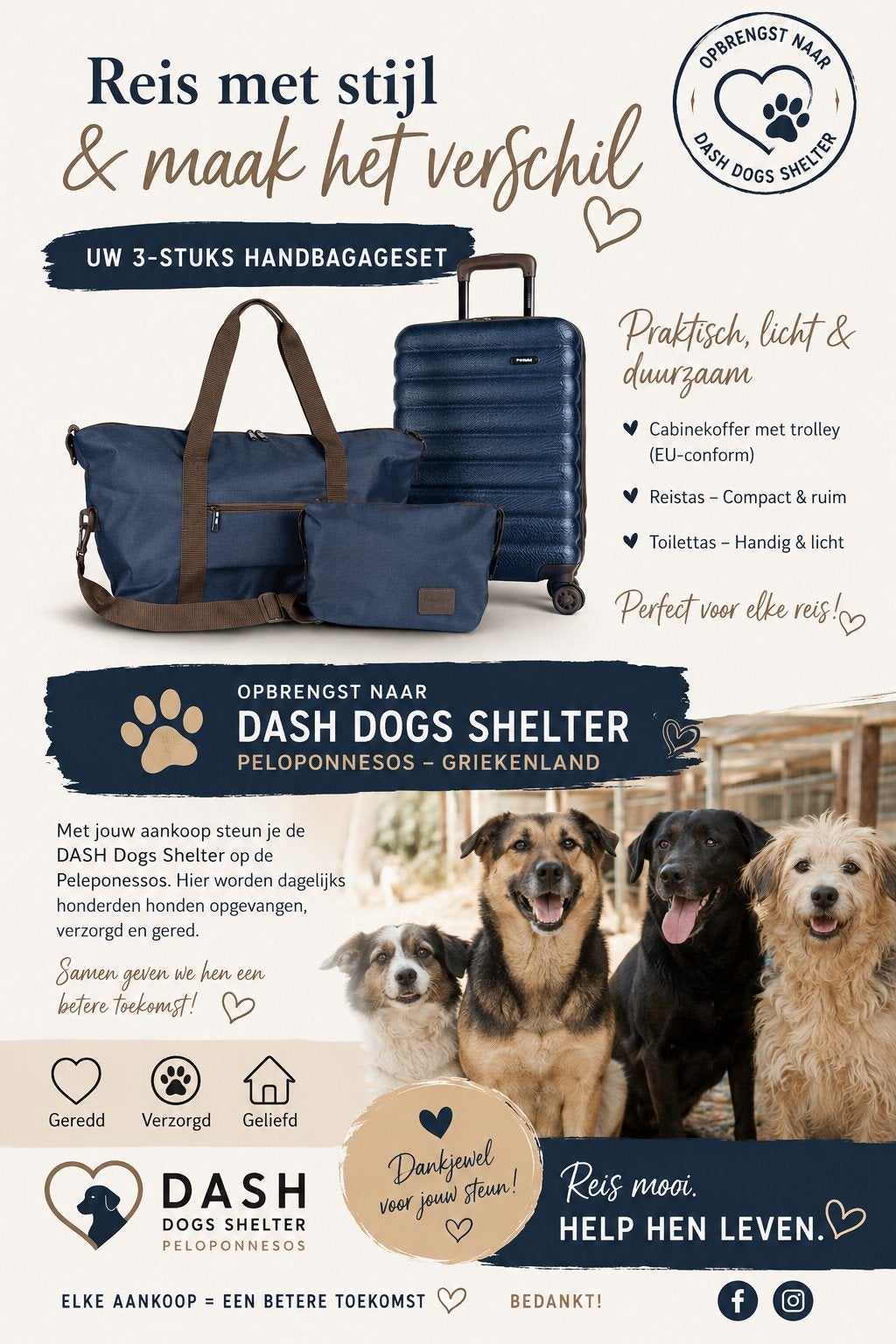 reiskoffer - tas, Ophalen, Nieuw, 30 cm of meer