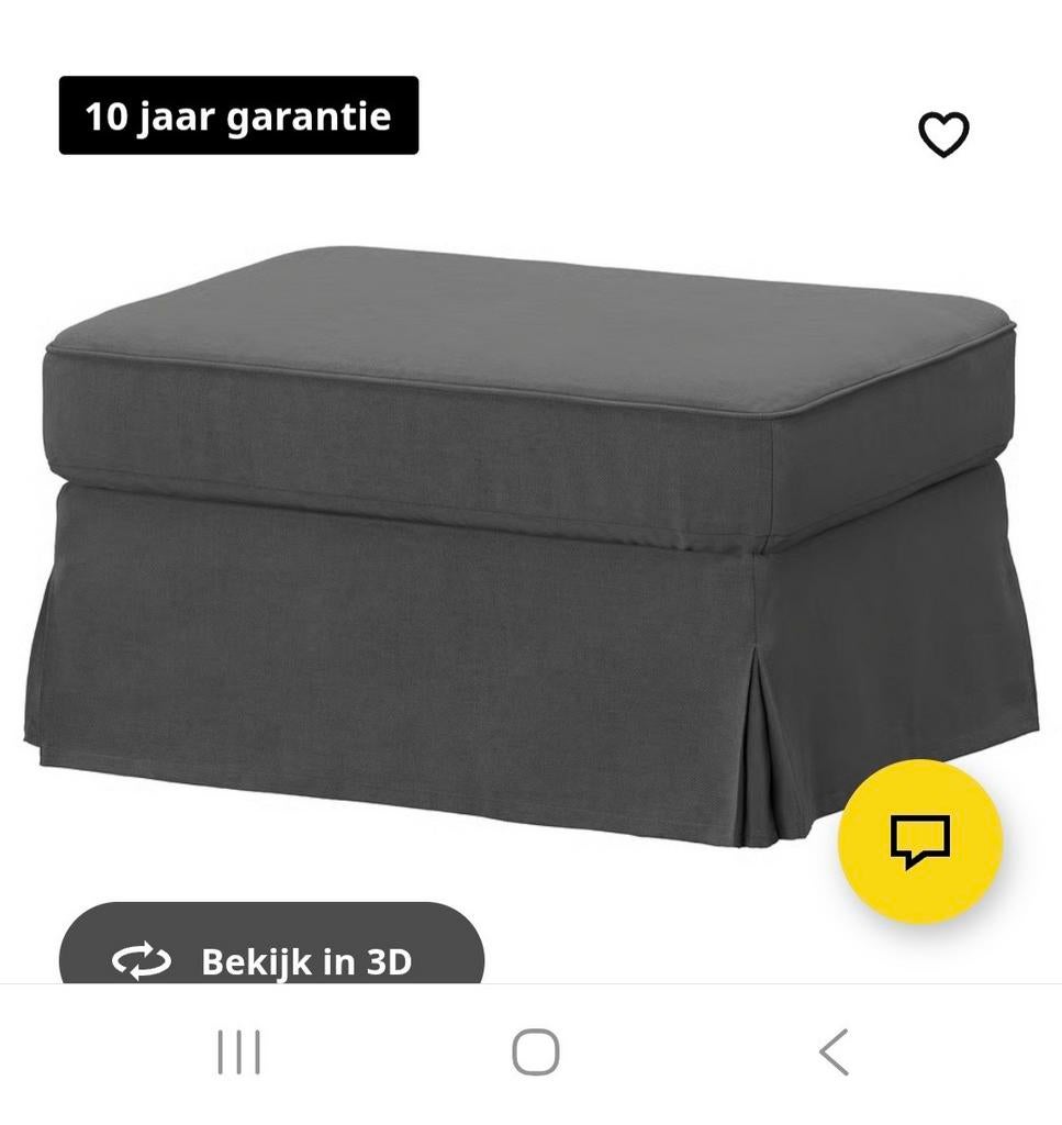 Hoes 3 zit ektorp en hoes hocker, Driepersoons, 75 tot 100 cm, Ophalen of Verzenden, Zo goed als nieuw