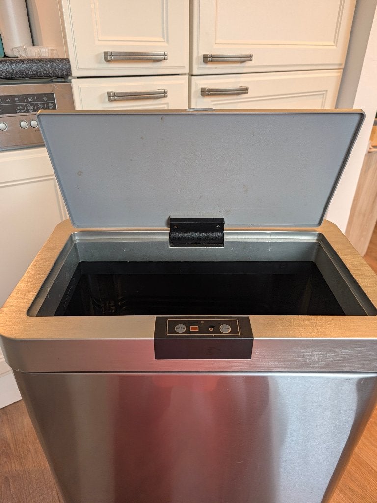 TurboTronic iBin60 Prullenbak 3 Vakken, Sensor-60 Liter-RVS, Huis en Inrichting, Ophalen, 50 – 75, Kunststof, Gebruikt