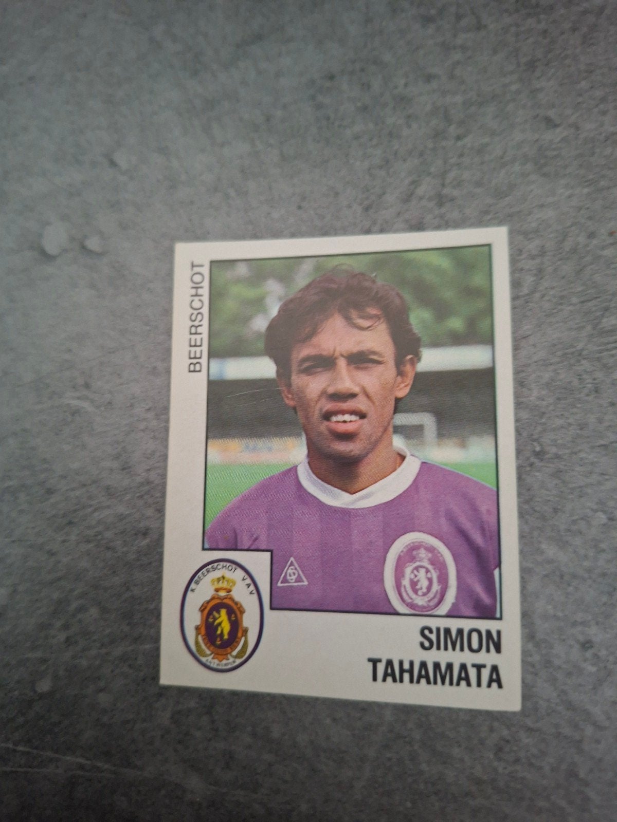 Panini sticker Voetbal 89. Simon Tahamata Beerschot., Ophalen of Verzenden, Zo goed als nieuw, Sticker