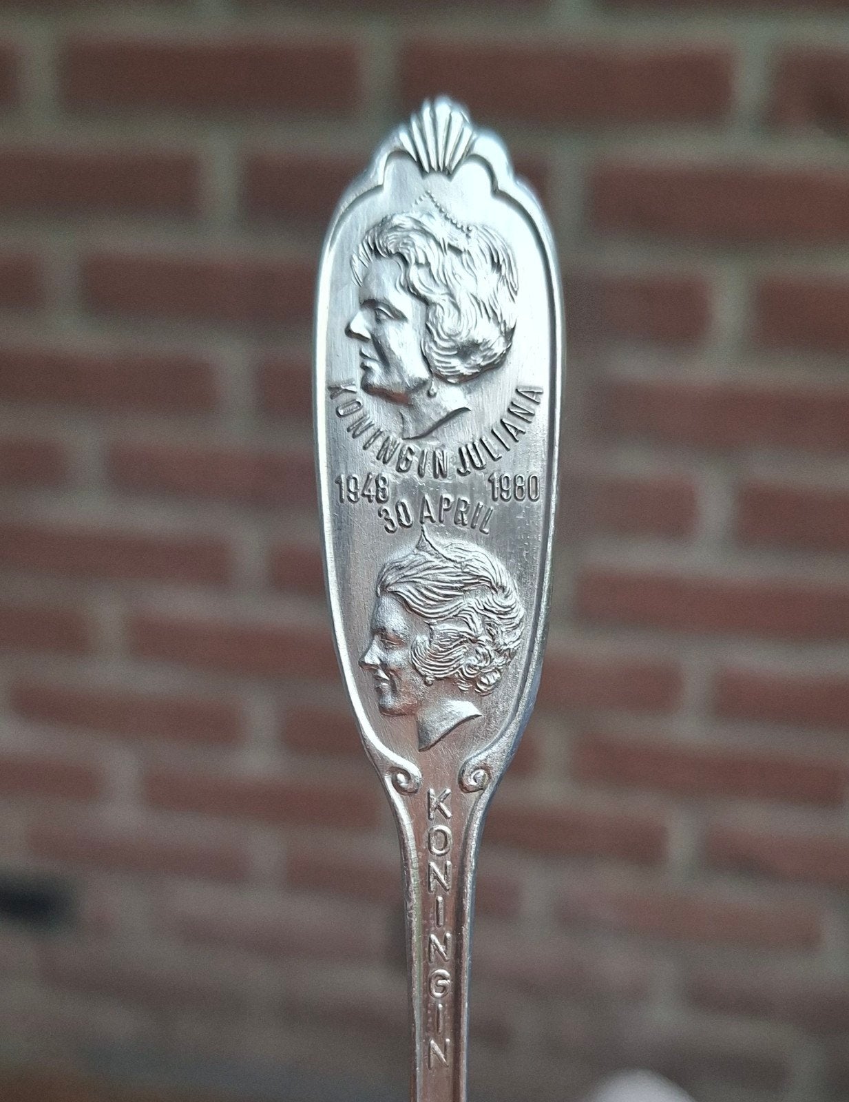 Zilveren herdenkingslepel Koningin Juliana en Beatrix, Ophalen of Verzenden