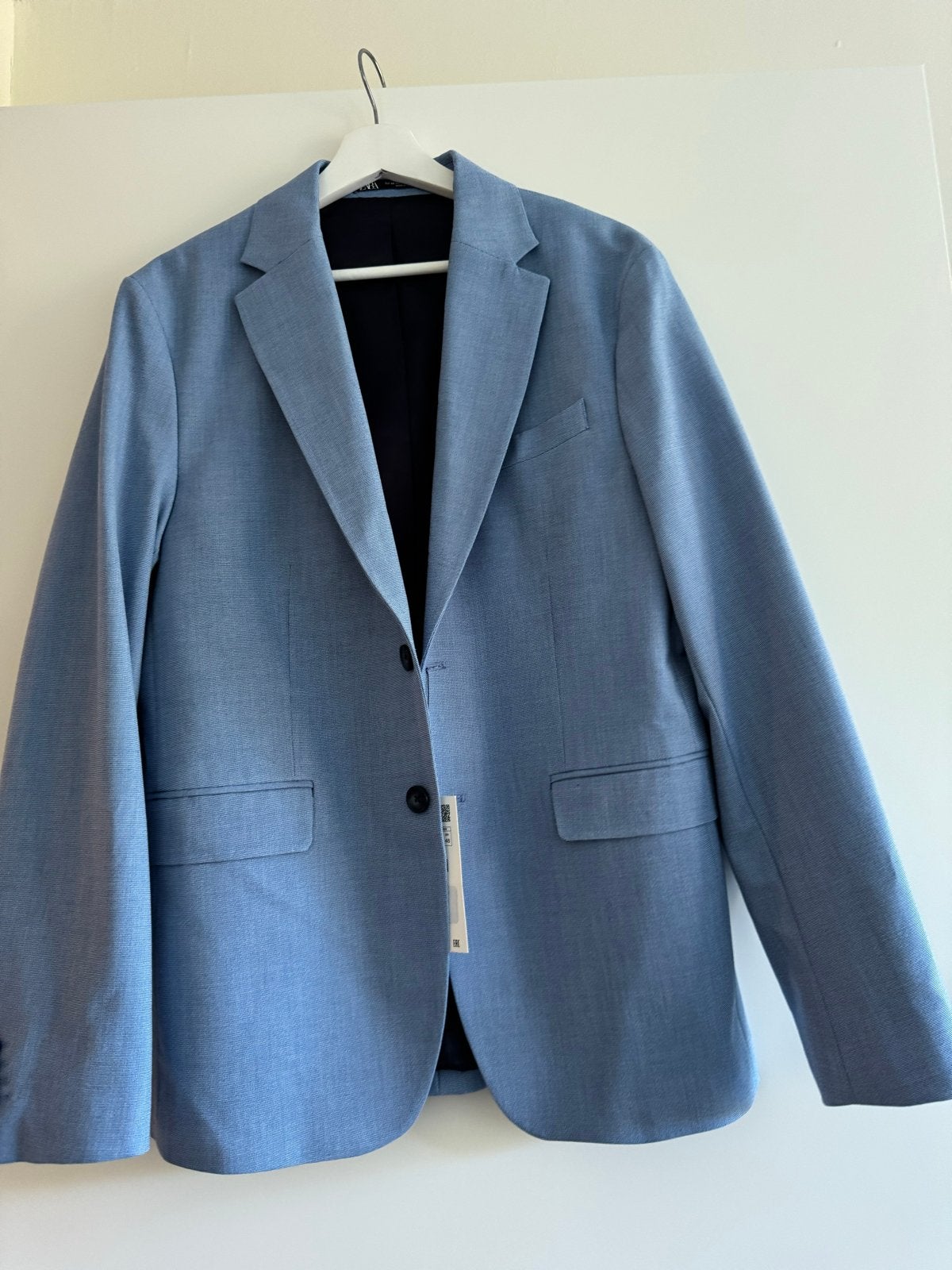 Zara Heren Blazer Lichtblauw Maat 48 Nieuw met kaartje, Ophalen of Verzenden, Nieuw, Maat 48/50 (M), Blauw