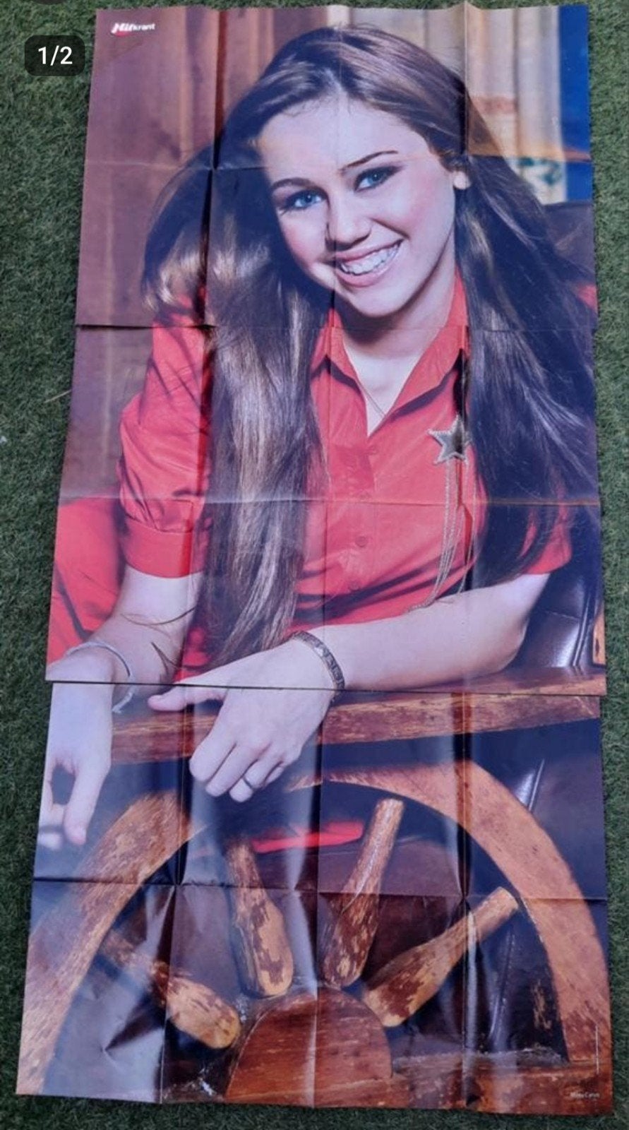 Grote Deur Poster Hitkrant 2007 Miley Cyrus / Viva Volendam, Ophalen of Verzenden, Gebruikt, A1 t/m A3, Muziek