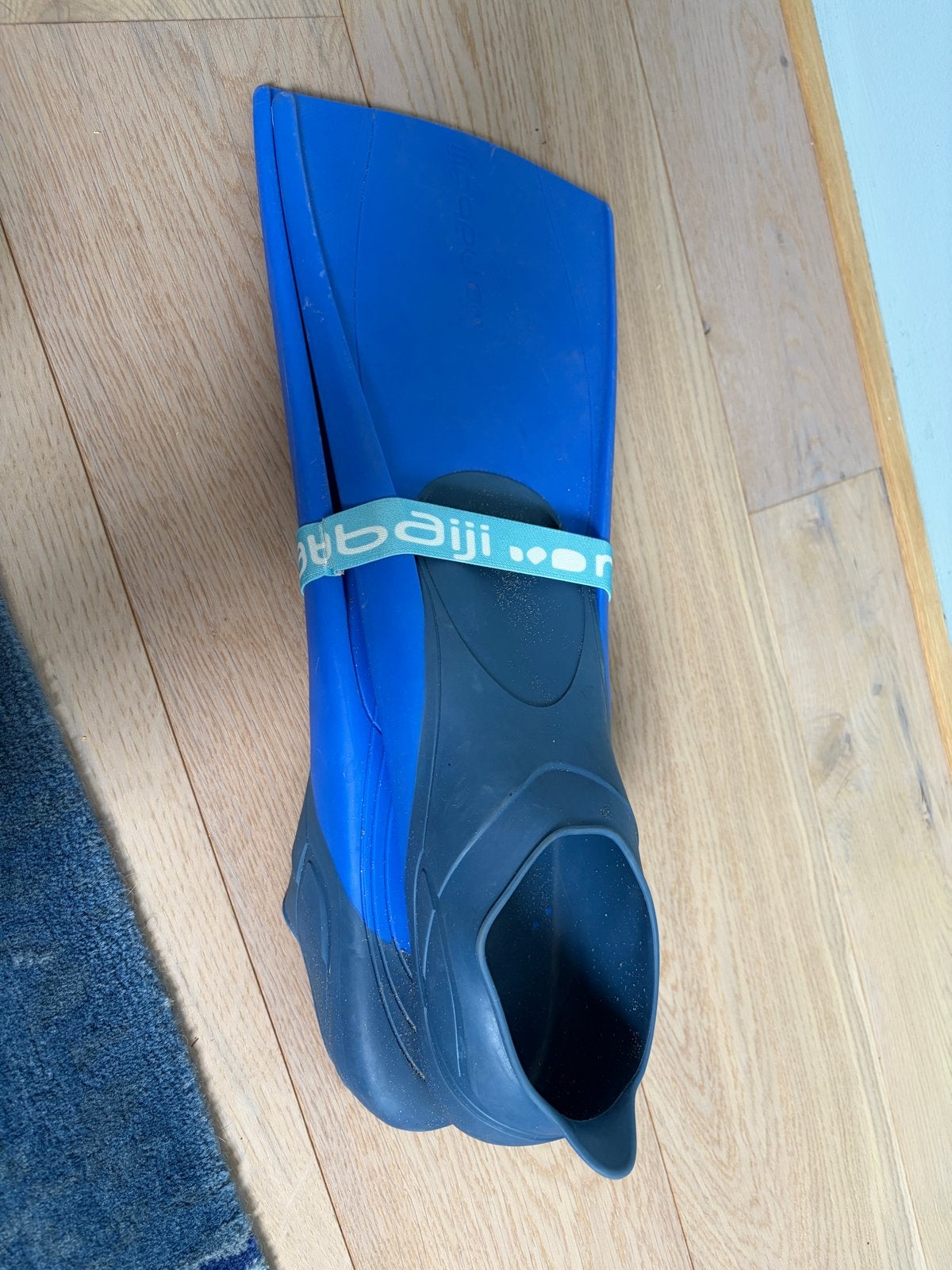 Blauwe zwemvliezen - Decathlon Nabaiji maat 44/45, Ophalen, Gebruikt, Zwem- of Duikvliezen