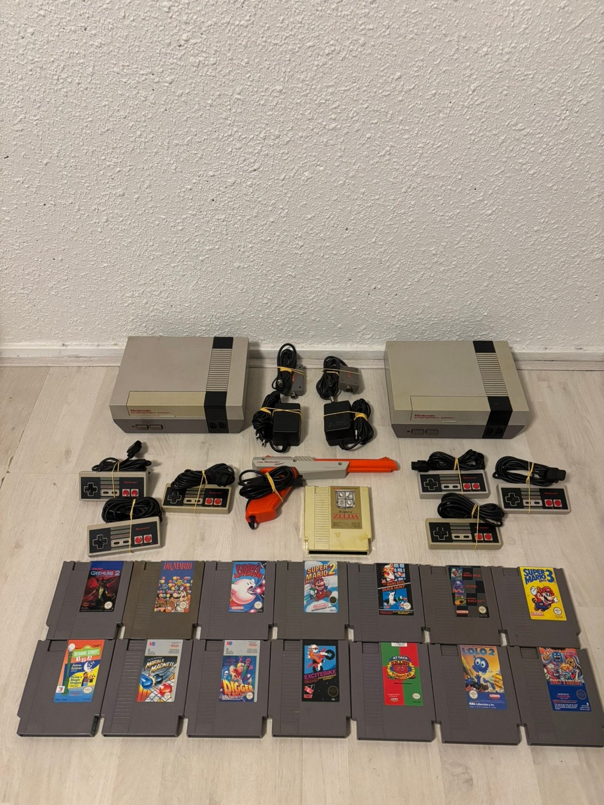 Nintendo nes, Ophalen of Verzenden, Gebruikt, Met 3 controllers of meer, Met games