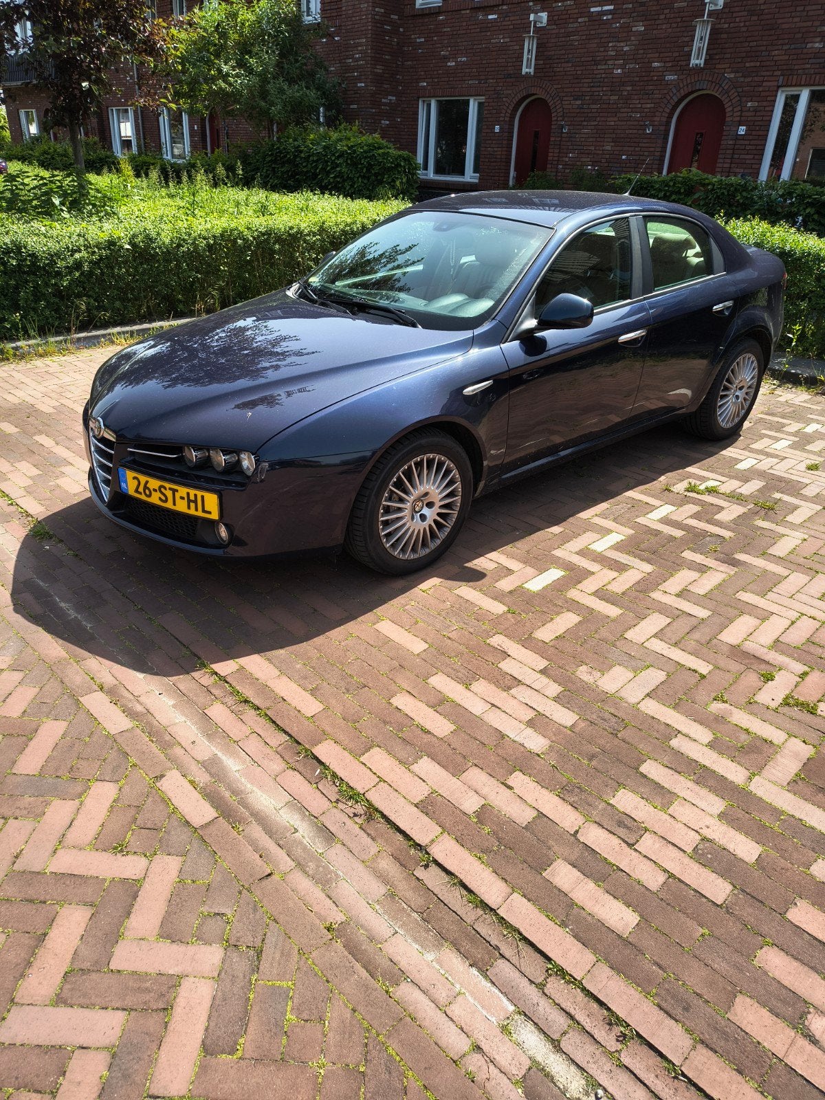 Alfa Romeo 159 3.2 JTS Q4 2006 Blauw, Auto's, Bi-Xenon koplampen, 3195 cc, Beige, Handgeschakeld