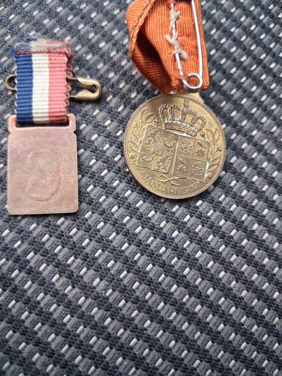 herdenkings penning 1937, Ophalen, Overige materialen
