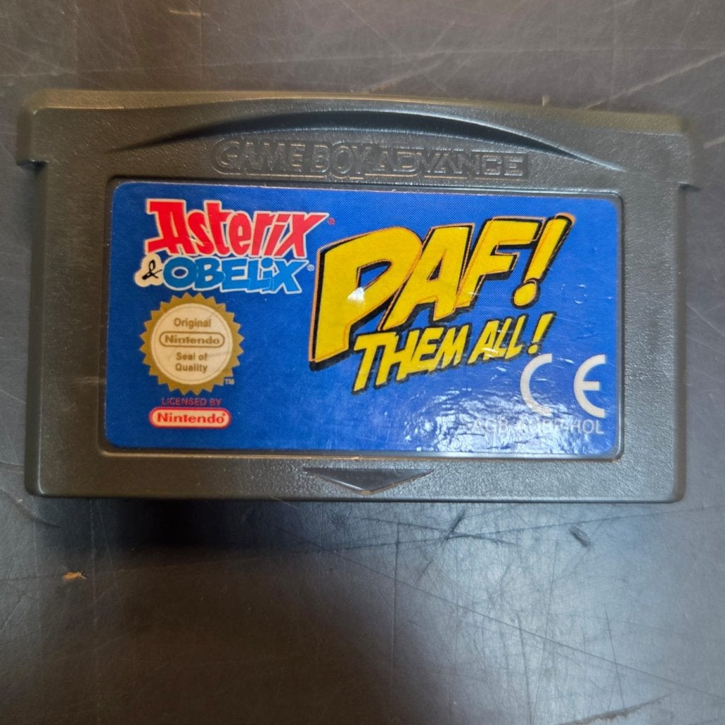 GBA Game | asterix en obelix paf them all (losse cassette), Nintendo, Zo goed als nieuw, Support@nintendo.com, 11-1 Hokotate-cho, Kamitoba, Minami-ku
Kyoto 601-8501
Japan