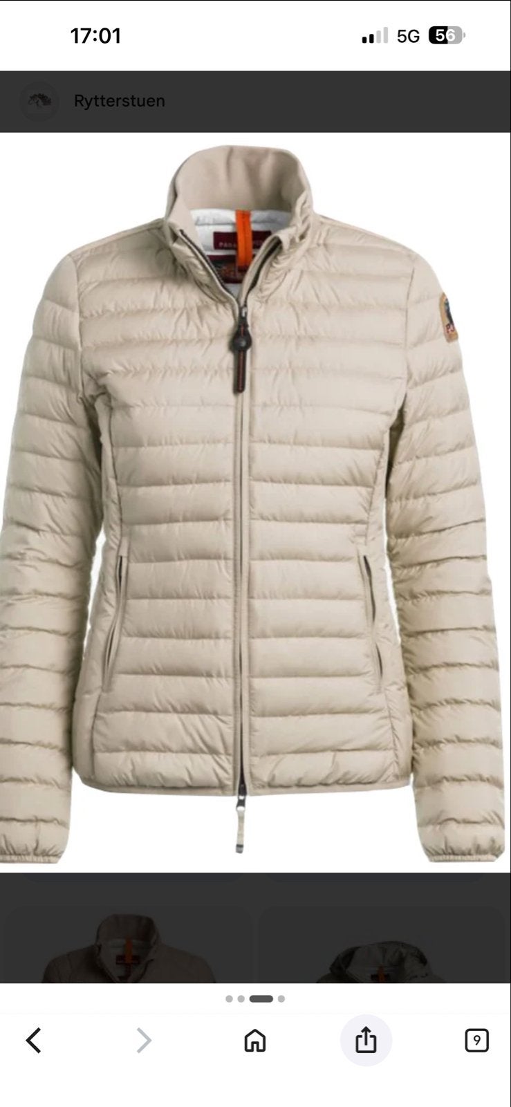 Parajumpers Geena donsjack - Birch - Maat M - Topstaat, Ophalen, Zo goed als nieuw, Maat 38/40 (M), Beige