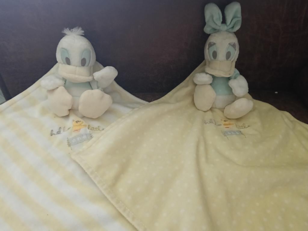 Donald en Katrien Duck Knuffeldoekjes, Disney, Ophalen of Verzenden, Meerkleurig, Klein (minder dan 20 cm)
