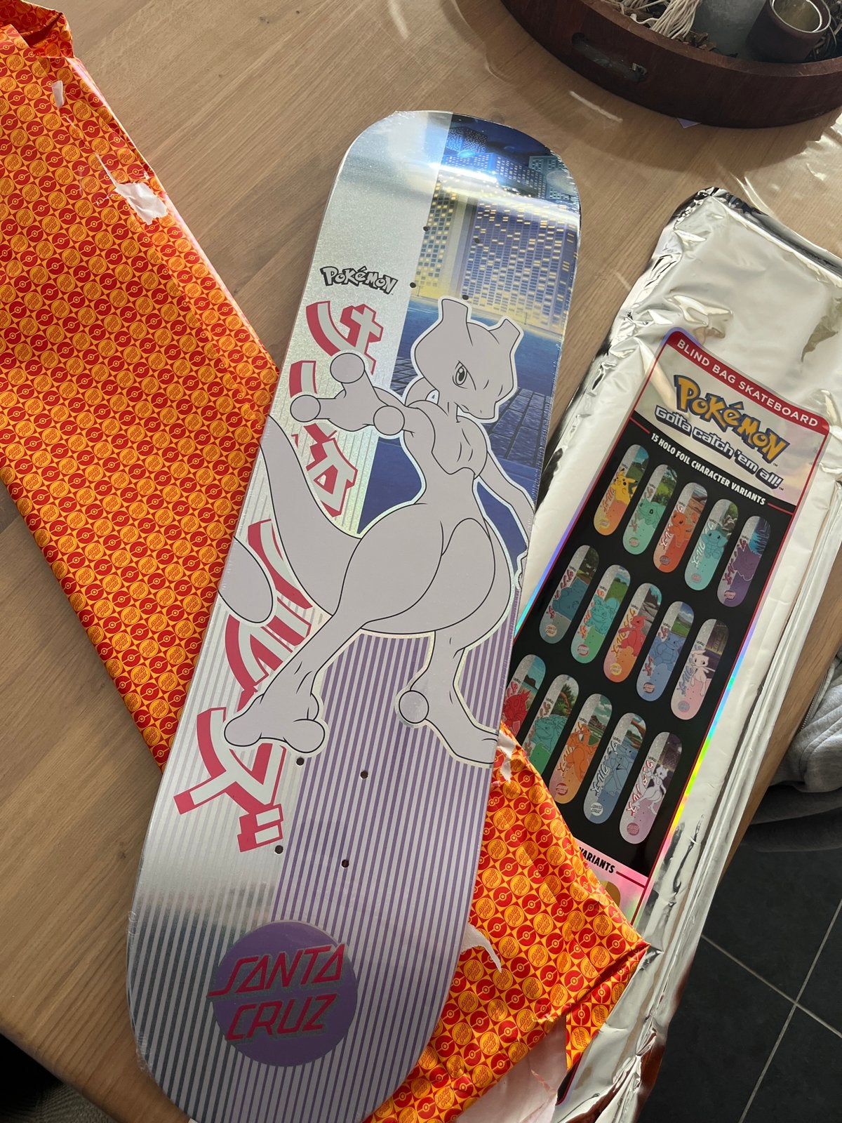 Nieuw Santa Cruz Pokémon Mewtwo Skateboard Deck, Ophalen, Nieuw, Skateboard