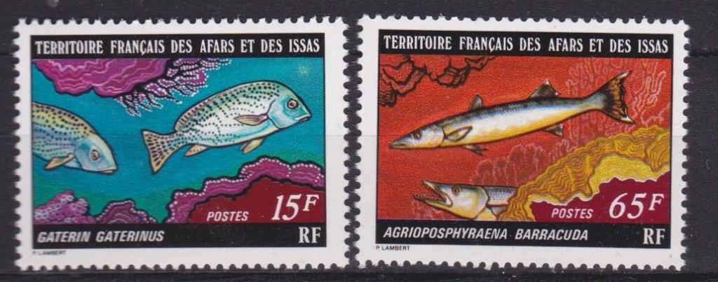 TSS Kavel 8.40050 Afars et Issas pf minr 167-168 vissen, Ophalen, Overige landen, Postfris
