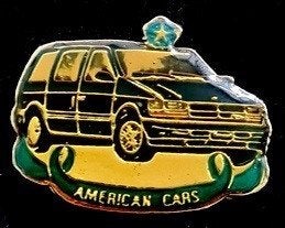 Chrysler Voyager pin- blauw epoxy --, Verzenden, Nieuw, Transport, Speldje of Pin