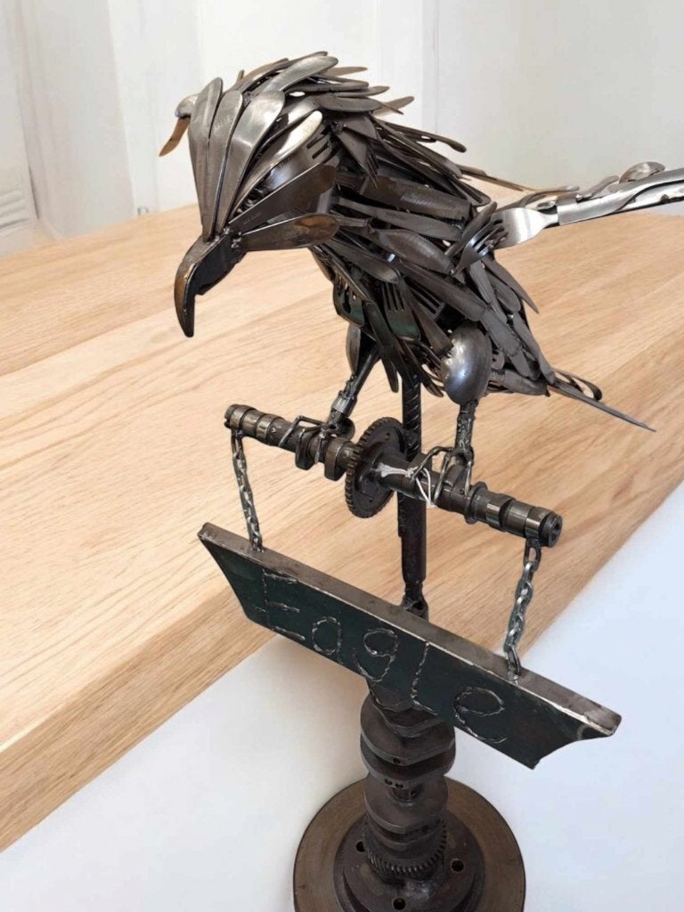 Scrap Metal Art, Vogel/Arend kunst van gerecycled materiaal., Ophalen