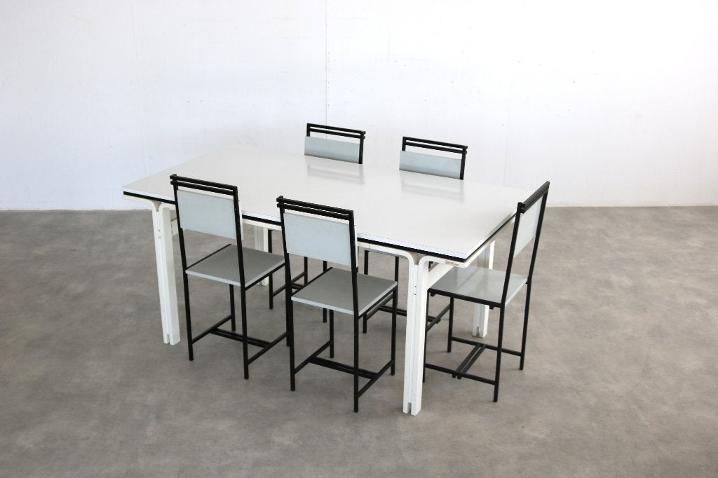 Vintage eetkamerstoelen | stoelen | jaren 60 | set van 5, Gebruikt, Bruin, ., Ophalen of Verzenden