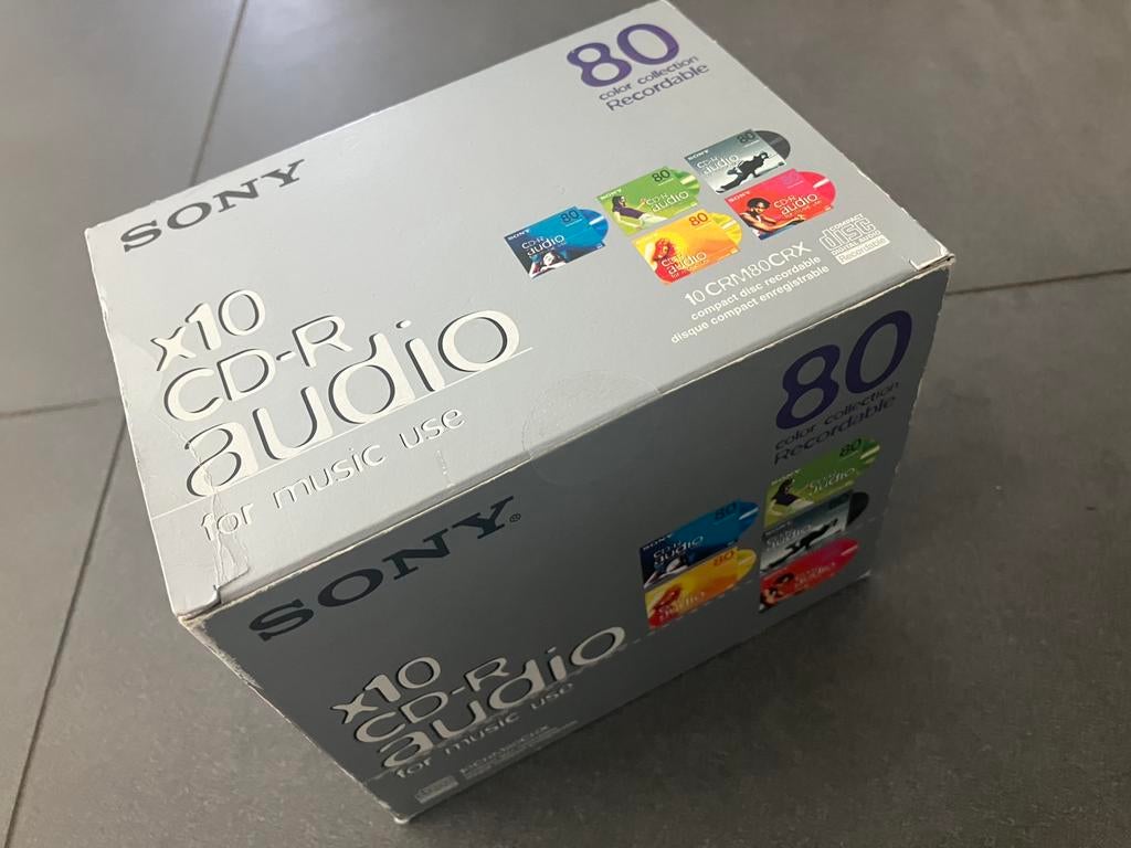Sony CD-R audio 80 min recordable 10 x Color Collection, Ophalen of Verzenden, Nieuw