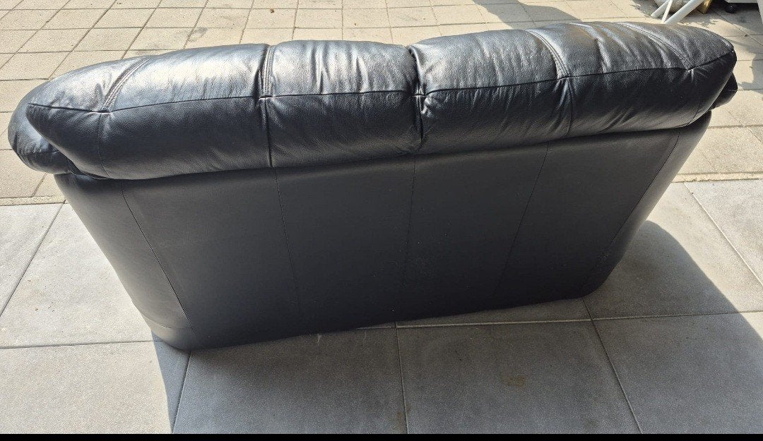 leren 3 en 2 zits bank, Gebruikt, 125 cm of meer, 125 cm of meer, Ophalen of Verzenden