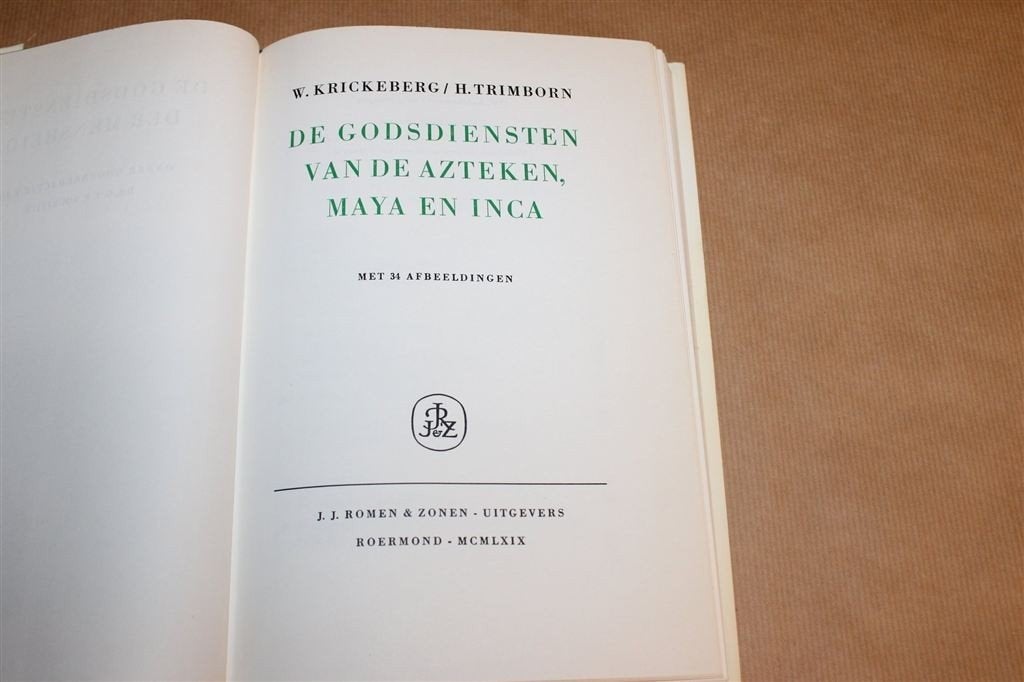 Godsdiensten Azteken Maya Inca — Vintage Boek 1969, Boeken, Ophalen of Verzenden, Gelezen