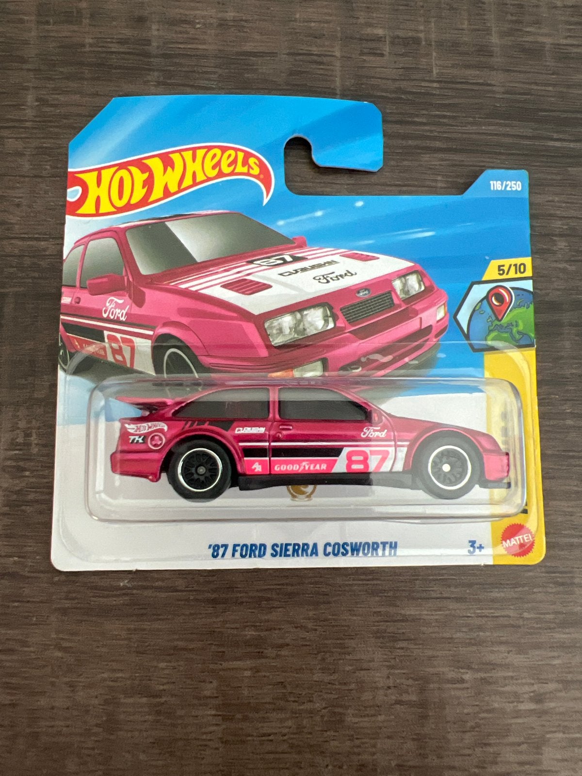 Hot Wheels '87 Ford Sierra Cosworth - Roze sth, Ophalen of Verzenden, Nieuw