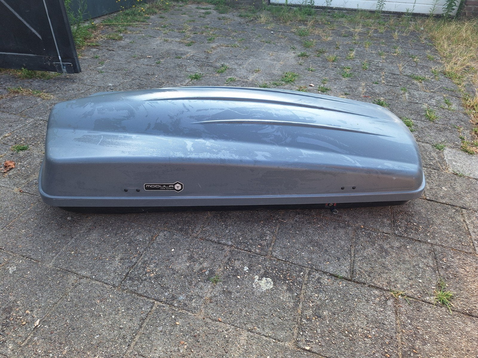 Modula cia grey dakkoffer inclusief dragers - 430 liter, 75, Auto diversen, Dakkoffers, Ophalen of Verzenden