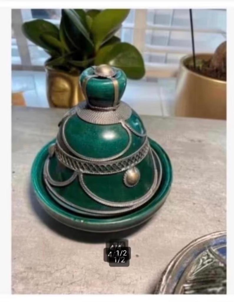 Brocante stenen Marokko Tunesië Tajine potje, Ophalen of Verzenden