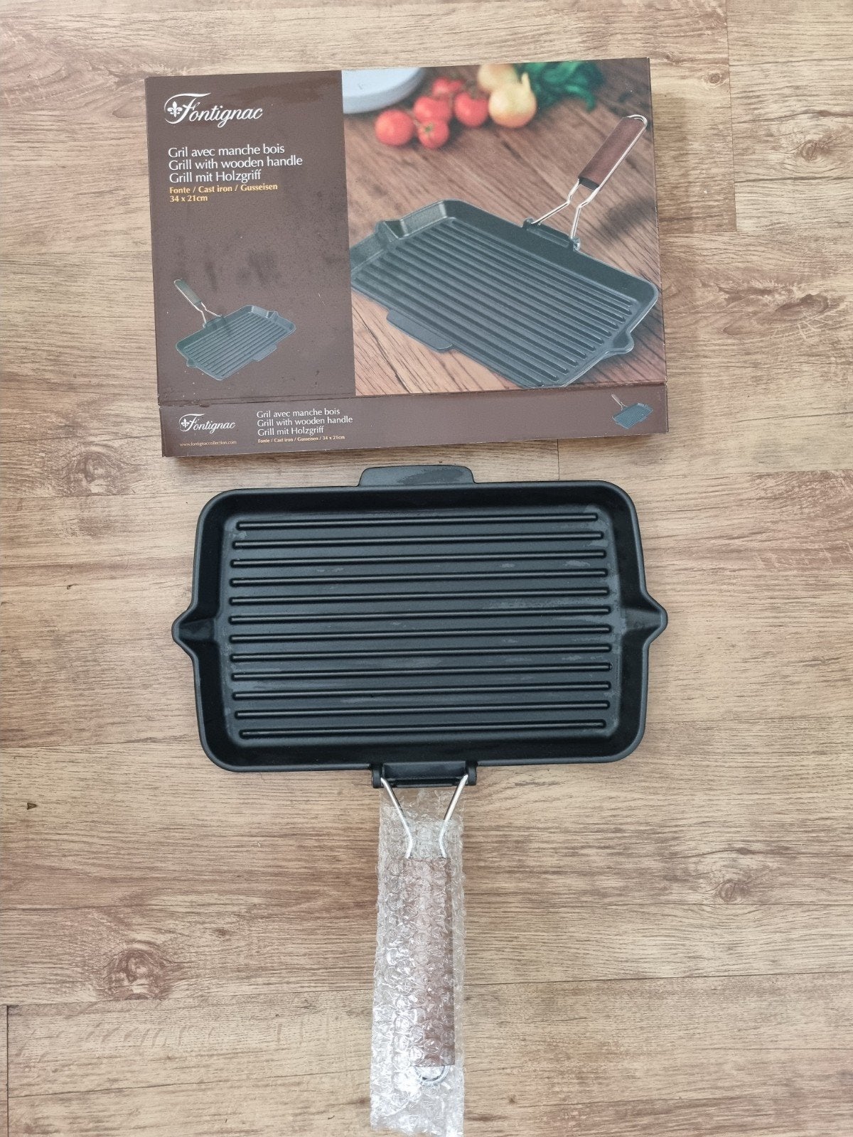 Fontignac geëmailleerde gietijzeren grillpan, Ophalen, Gietijzer, Nieuw, Keramische plaat