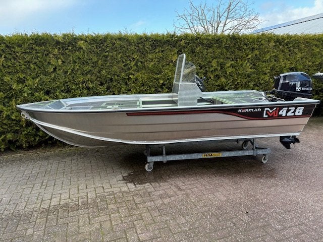 VAARKLAAR!! Nieuwe Kerman M428 met Tohatsu 30 PK  4 Takt, Watersport en Boten, Vis- en Consoleboten, Overige merken, 10 cm, 4 m